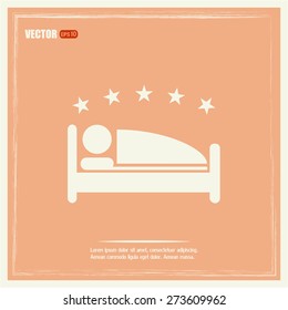 vector illustration of the sign of the hotel