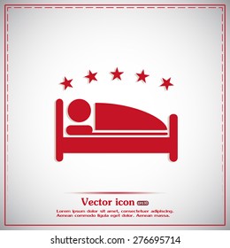 vector illustration of the sign of the hotel