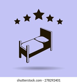 vector illustration of the sign of the hotel