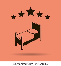 Vector illustration of the sign of the hotel