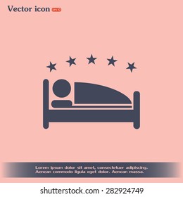 vector illustration of the sign of the hotel