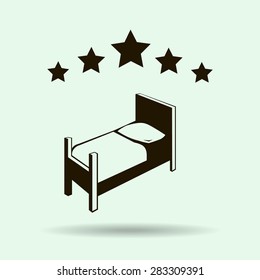vector illustration of the sign of the hotel