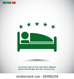 vector illustration of the sign of the hotel
