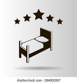 vector illustration of the sign of the hotel