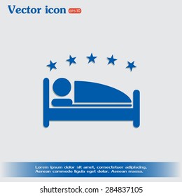 vector illustration of the sign of the hotel