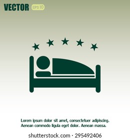 vector illustration of the sign of the hotel