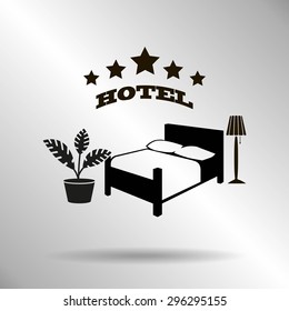 vector illustration of the sign of the hotel