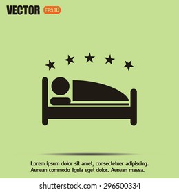 vector illustration of the sign of the hotel