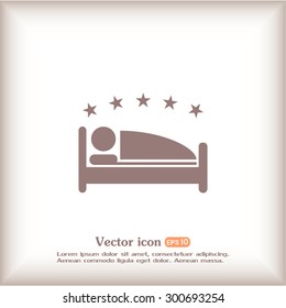 vector illustration of the sign of the hotel
