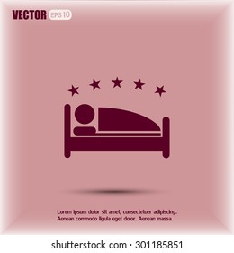vector illustration of the sign of the hotel