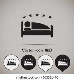 vector illustration of the sign of the hotel