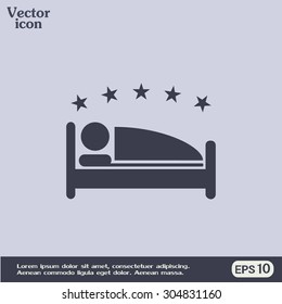 vector illustration of the sign of the hotel