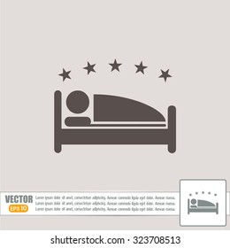 vector illustration of the sign of the hotel
