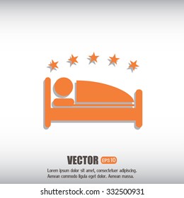 vector illustration of the sign of the hotel