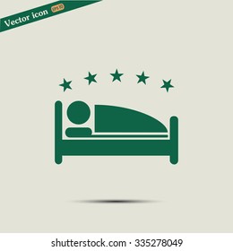 vector illustration of the sign of the hotel