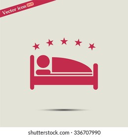 vector illustration of sign of a hotel
