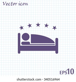 vector illustration of the sign of the hotel