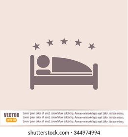 vector illustration of the sign of the hotel