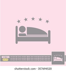 vector illustration of the sign of the hotel