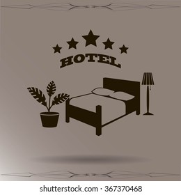 vector illustration of the sign of the hotel
