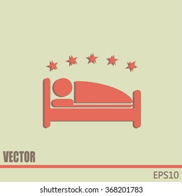vector illustration of the sign of the hotel