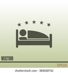 vector illustration of the sign of the hotel