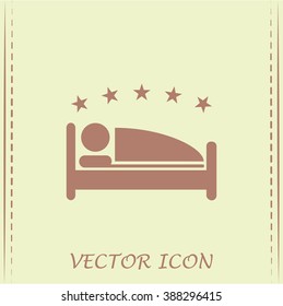 vector illustration of the sign of the hotel