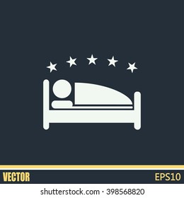 vector illustration of the sign of the hotel