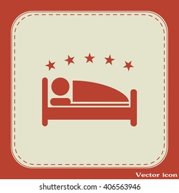 vector illustration of the sign of the hotel