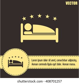 vector illustration of the sign of the hotel