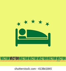 vector illustration of the sign of the hotel