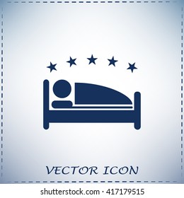 vector illustration of the sign of the hotel