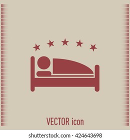 vector illustration of the sign of the hotel
