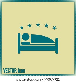 vector illustration of the sign of the hotel