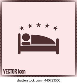 vector illustration of the sign of the hotel