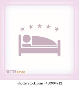 vector illustration of the sign of the hotel