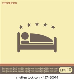 vector illustration of the sign of the hotel