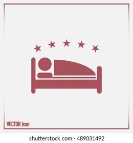 vector illustration of the sign of the hotel