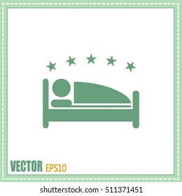 vector illustration of the sign of the hotel