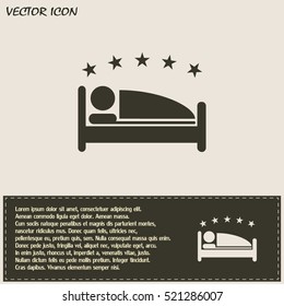vector illustration of the sign of the hotel