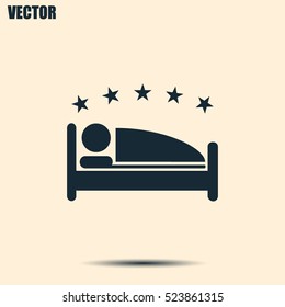 vector illustration of the sign of the hotel