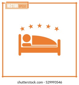 vector illustration of the sign of the hotel