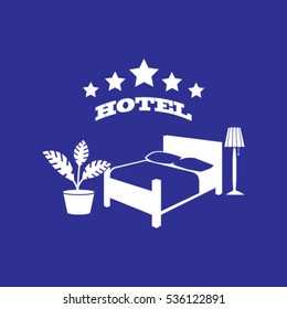vector illustration of the sign of the hotel