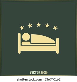 vector illustration of the sign of the hotel