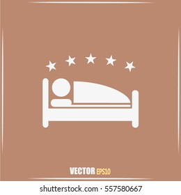 vector illustration of the sign of the hotel