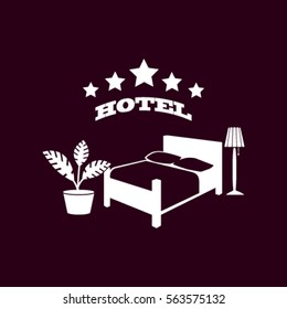 vector illustration of the sign of the hotel