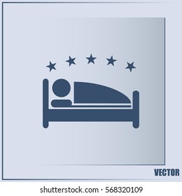 vector illustration of the sign of the hotel