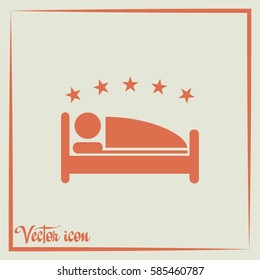 vector illustration of the sign of the hotel