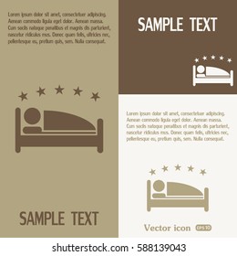 vector illustration of the sign of the hotel