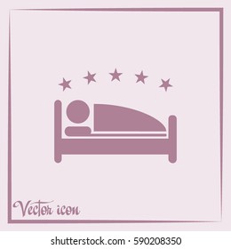 vector illustration of the sign of the hotel